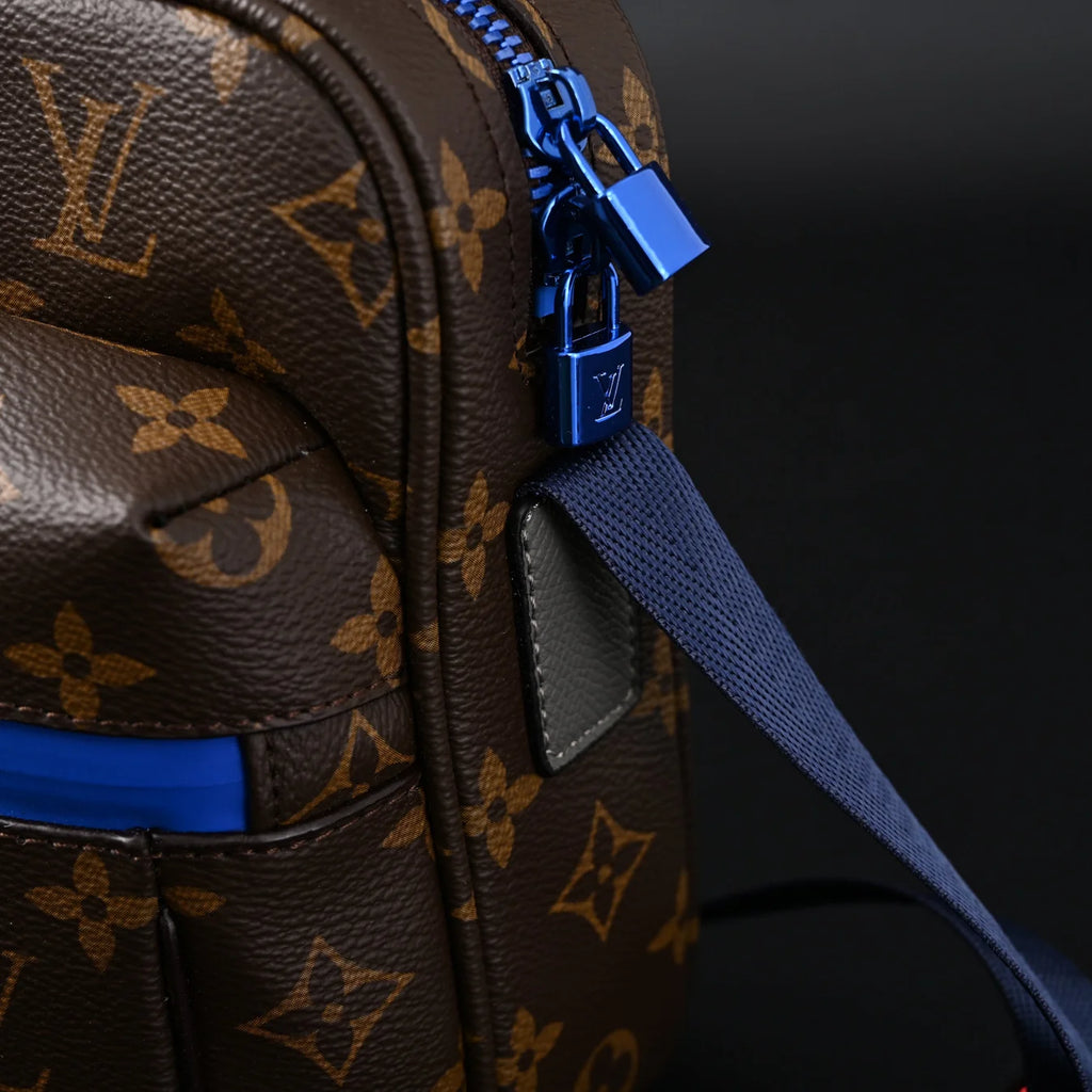 Louis Vuitton Trio Messenger Bag Monogram Canvas Blue Strap Crossbody Pouch