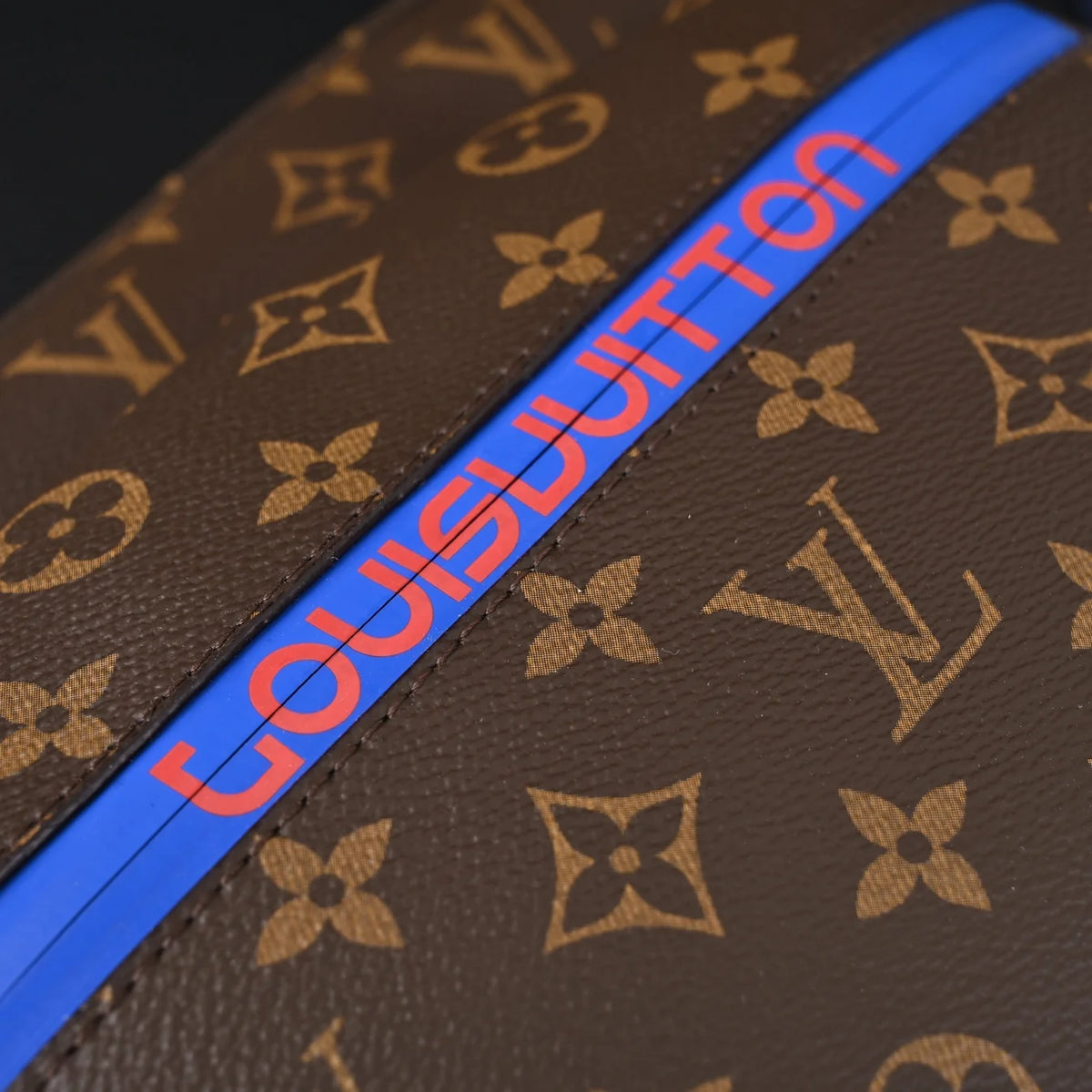 Louis Vuitton Trio Messenger Bag Monogram Canvas Blue Strap Crossbody Pouch