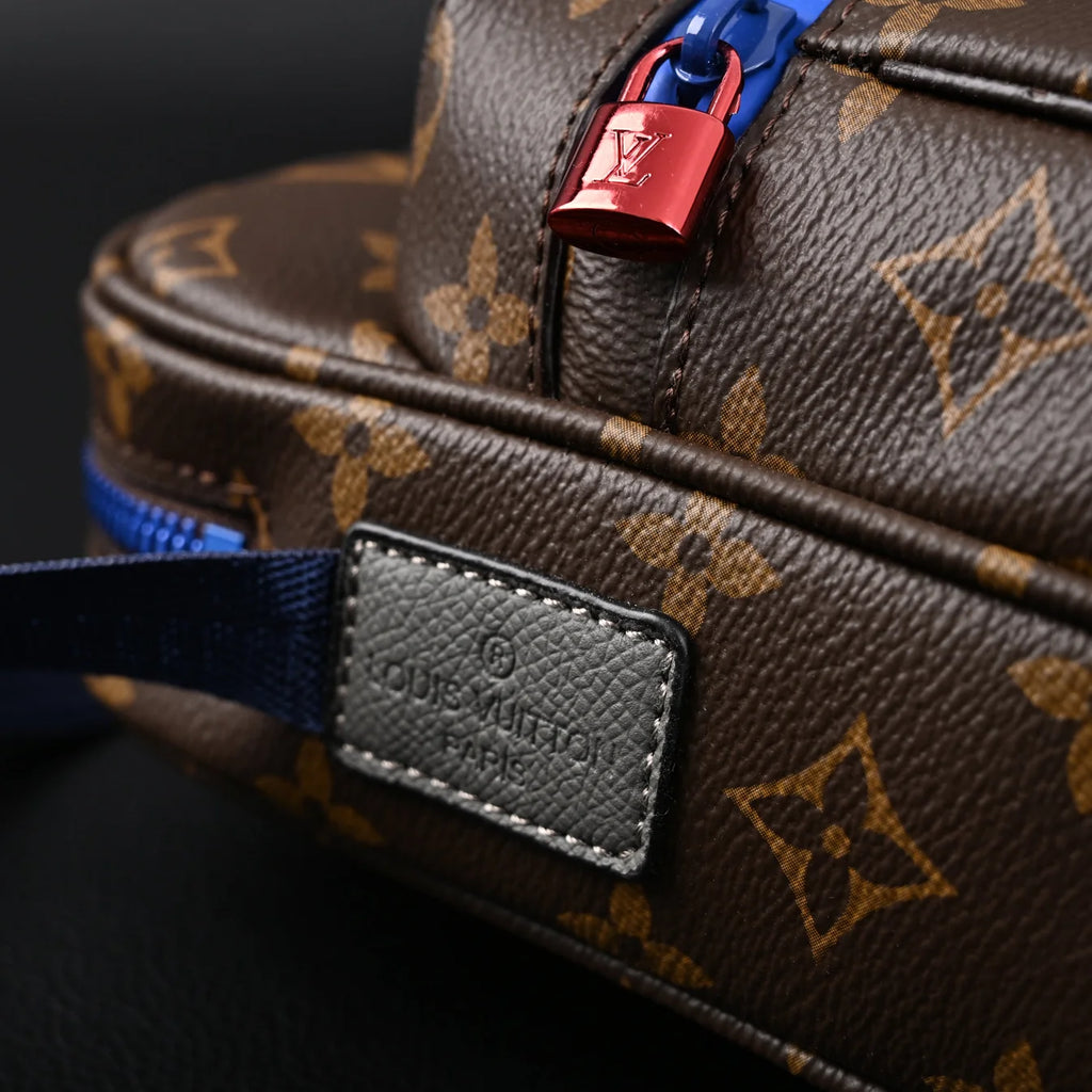 Louis Vuitton Trio Messenger Bag Monogram Canvas Blue Strap Crossbody Pouch