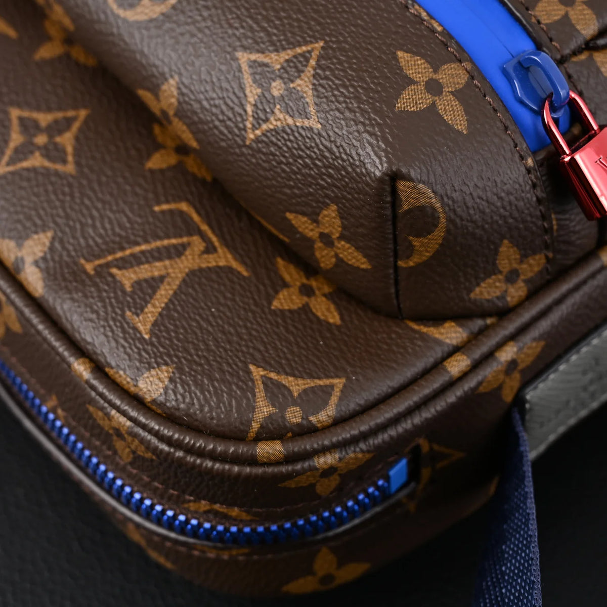 Louis Vuitton Trio Messenger Bag Monogram Canvas Blue Strap Crossbody Pouch